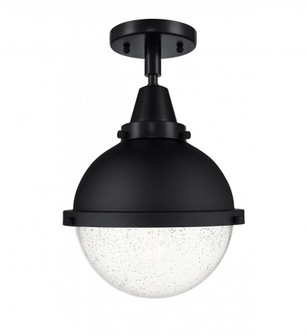 Hampden - 1 Light - 9 inch - Matte Black - Semi-Flush Mount (3442|447-1C-BK-HFS-84-BK)
