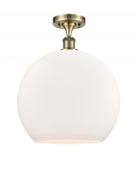Athens - 1 Light - 14 inch - Antique Brass - Semi-Flush Mount (3442|516-1C-AB-G121-14)