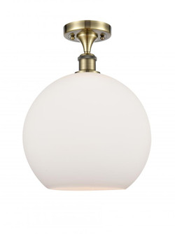 Athens - 1 Light - 12 inch - Antique Brass - Semi-Flush Mount (3442|516-1C-AB-G121-12-LED)