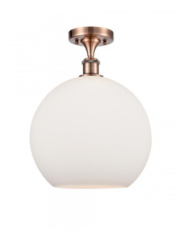 Athens - 1 Light - 12 inch - Antique Copper - Semi-Flush Mount (3442|516-1C-AC-G121-12)