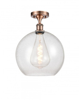Athens - 1 Light - 12 inch - Antique Copper - Semi-Flush Mount (3442|516-1C-AC-G124-12-LED)