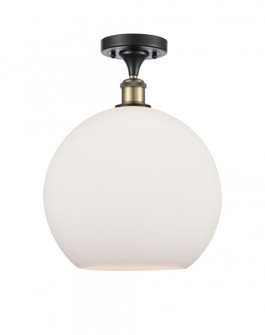 Athens - 1 Light - 12 inch - Black Antique Brass - Semi-Flush Mount (3442|516-1C-BAB-G121-12-LED)