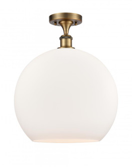 Athens - 1 Light - 14 inch - Brushed Brass - Semi-Flush Mount (3442|516-1C-BB-G121-14-LED)