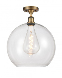 Athens - 1 Light - 14 inch - Brushed Brass - Semi-Flush Mount (3442|516-1C-BB-G122-14)