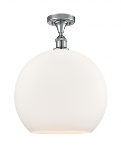 Athens - 1 Light - 14 inch - Polished Chrome - Semi-Flush Mount (3442|516-1C-PC-G121-14-LED)