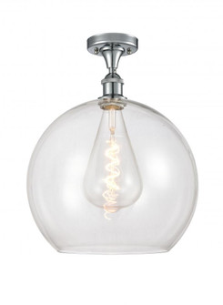 Athens - 1 Light - 14 inch - Polished Chrome - Semi-Flush Mount (3442|516-1C-PC-G122-14-LED)