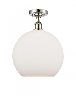 Athens - 1 Light - 12 inch - Polished Nickel - Semi-Flush Mount (3442|516-1C-PN-G121-12-LED)