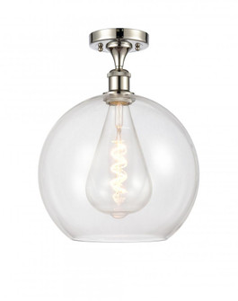 Athens - 1 Light - 12 inch - Polished Nickel - Semi-Flush Mount (3442|516-1C-PN-G122-12-LED)