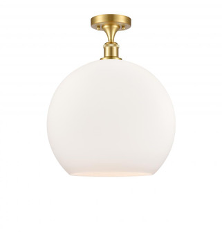 Athens - 1 Light - 14 inch - Satin Gold - Semi-Flush Mount (3442|516-1C-SG-G121-14)