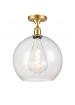 Athens - 1 Light - 12 inch - Satin Gold - Semi-Flush Mount (3442|516-1C-SG-G124-12-LED)