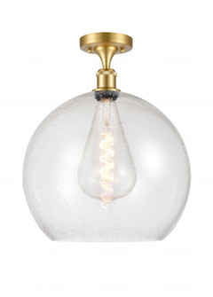 Athens - 1 Light - 14 inch - Satin Gold - Semi-Flush Mount (3442|516-1C-SG-G124-14-LED)