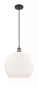 Athens - 1 Light - 14 inch - Black Antique Brass - Cord hung - Pendant (3442|516-1P-BAB-G121-14)