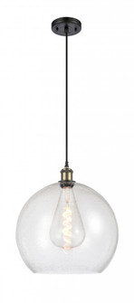 Athens - 1 Light - 14 inch - Black Antique Brass - Cord hung - Pendant (3442|516-1P-BAB-G124-14-LED)