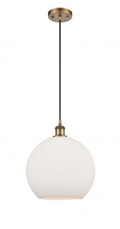 Athens - 1 Light - 12 inch - Brushed Brass - Cord hung - Mini Pendant (3442|516-1P-BB-G121-12)