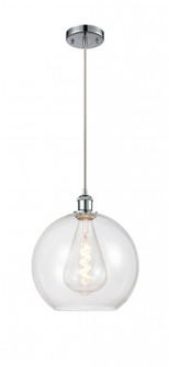 Athens - 1 Light - 12 inch - Polished Chrome - Cord hung - Mini Pendant (3442|516-1P-PC-G122-12-LED)