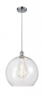 Athens - 1 Light - 14 inch - Polished Chrome - Cord hung - Pendant (3442|516-1P-PC-G122-14)