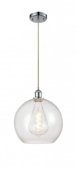 Athens - 1 Light - 12 inch - Polished Chrome - Cord hung - Mini Pendant (3442|516-1P-PC-G124-12-LED)