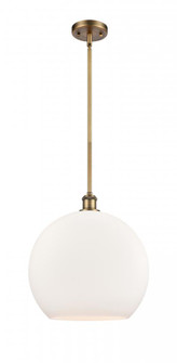 Athens - 1 Light - 14 inch - Brushed Brass - Pendant (3442|516-1S-BB-G121-14)
