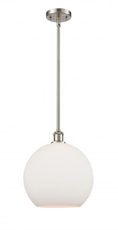 Athens - 1 Light - 12 inch - Brushed Satin Nickel - Mini Pendant (3442|516-1S-SN-G121-12)