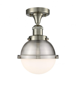 Hampden - 1 Light - 7 inch - Brushed Satin Nickel - Semi-Flush Mount (3442|517-1CH-SN-HFS-61-SN-LED)