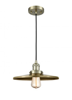 Appalachian - 1 Light - 12 inch - Antique Brass - Cord hung - Mini Pendant (3442|201C-AB-MFR-AB-12-LED)