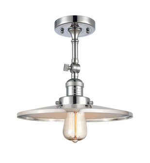 Railroad - 1 Light - 12 inch - Polished Chrome - Adjustable Semi-Flush Mount (3442|201F-PC-MFR-PC-12-LED)