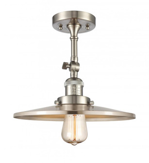 Railroad - 1 Light - 12 inch - Brushed Satin Nickel - Adjustable Semi-Flush Mount (3442|201F-SN-MFR-SN-12)