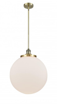 Beacon - 1 Light - 16 inch - Antique Brass - Stem Hung - Pendant (3442|201S-AB-G201-16-LED)