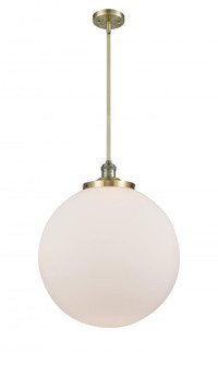 Beacon - 1 Light - 18 inch - Antique Brass - Stem Hung - Pendant (3442|201S-AB-G201-18-LED)