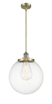 Beacon - 1 Light - 14 inch - Antique Brass - Stem Hung - Pendant (3442|201S-AB-G202-14-LED)