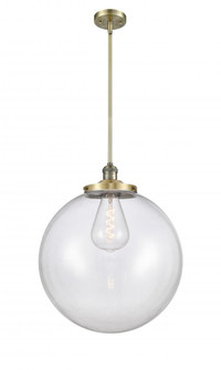 Beacon - 1 Light - 18 inch - Antique Brass - Stem Hung - Pendant (3442|201S-AB-G202-18-LED)