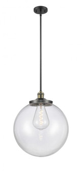 Beacon - 1 Light - 16 inch - Black Antique Brass - Stem Hung - Pendant (3442|201S-BAB-G202-16-LED)
