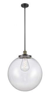Beacon - 1 Light - 18 inch - Black Antique Brass - Stem Hung - Pendant (3442|201S-BAB-G202-18-LED)