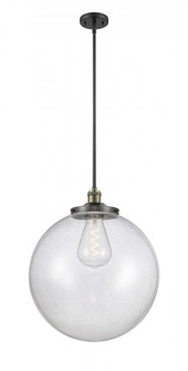 Beacon - 1 Light - 18 inch - Black Antique Brass - Stem Hung - Pendant (3442|201S-BAB-G204-18-LED)