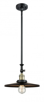 Appalachian - 1 Light - 12 inch - Black Antique Brass - Stem Hung - Adjustable Mini Pendant (3442|206-BAB-MFR-BK-12)