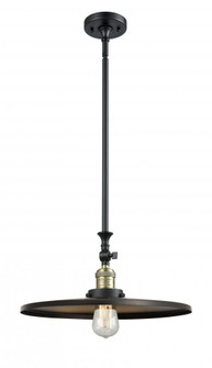 Appalachian - 1 Light - 16 inch - Black Antique Brass - Stem Hung - Adjustable Mini Pendant (3442|206-BAB-MFR-BK-16)