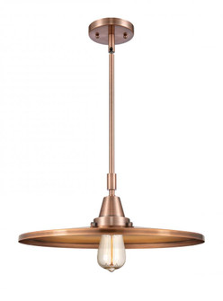 Appalachian - 1 Light - 16 inch - Antique Copper - Mini Pendant (3442|447-1S-AC-MFR-AC-16-LED)
