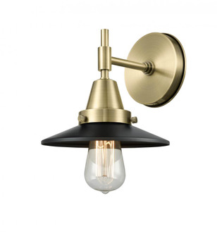 Railroad - 1 Light - 8 inch - Antique Brass - Sconce (3442|447-1W-AB-M6-BK-LED)