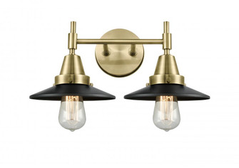 Railroad - 2 Light - 17 inch - Antique Brass - Bath Vanity Light (3442|447-2W-AB-M6-BK)