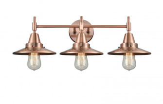 Railroad - 3 Light - 26 inch - Antique Copper - Bath Vanity Light (3442|447-3W-AC-M3-AC)