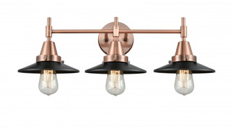Railroad - 3 Light - 26 inch - Antique Copper - Bath Vanity Light (3442|447-3W-AC-M6-BK)