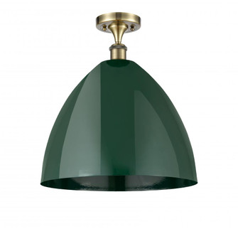 Plymouth - 1 Light - 16 inch - Antique Brass - Semi-Flush Mount (3442|516-1C-AB-MBD-16-GR)