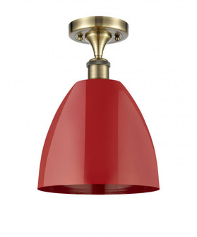 Plymouth - 1 Light - 9 inch - Antique Brass - Semi-Flush Mount (3442|516-1C-AB-MBD-9-RD)