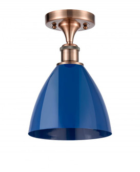 Plymouth - 1 Light - 8 inch - Antique Copper - Semi-Flush Mount (3442|516-1C-AC-MBD-75-BL)