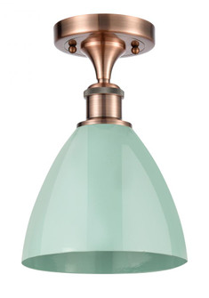 Plymouth - 1 Light - 8 inch - Antique Copper - Semi-Flush Mount (3442|516-1C-AC-MBD-75-SF)