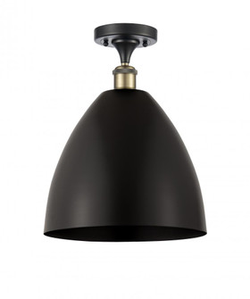 Bristol - 1 Light - 12 inch - Black Antique Brass - Semi-Flush Mount (3442|516-1C-BAB-MBD-12-BK-LED)