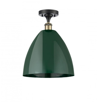 Plymouth - 1 Light - 12 inch - Black Antique Brass - Semi-Flush Mount (3442|516-1C-BAB-MBD-12-GR-LED)