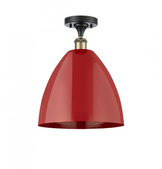 Plymouth - 1 Light - 12 inch - Black Antique Brass - Semi-Flush Mount (3442|516-1C-BAB-MBD-12-RD-LED)