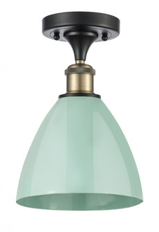Plymouth - 1 Light - 8 inch - Black Antique Brass - Semi-Flush Mount (3442|516-1C-BAB-MBD-75-SF)