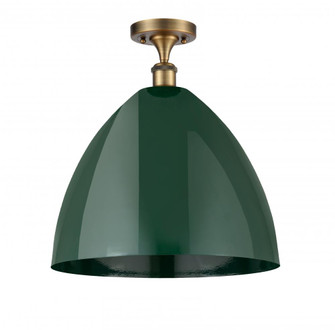 Plymouth - 1 Light - 16 inch - Brushed Brass - Semi-Flush Mount (3442|516-1C-BB-MBD-16-GR)